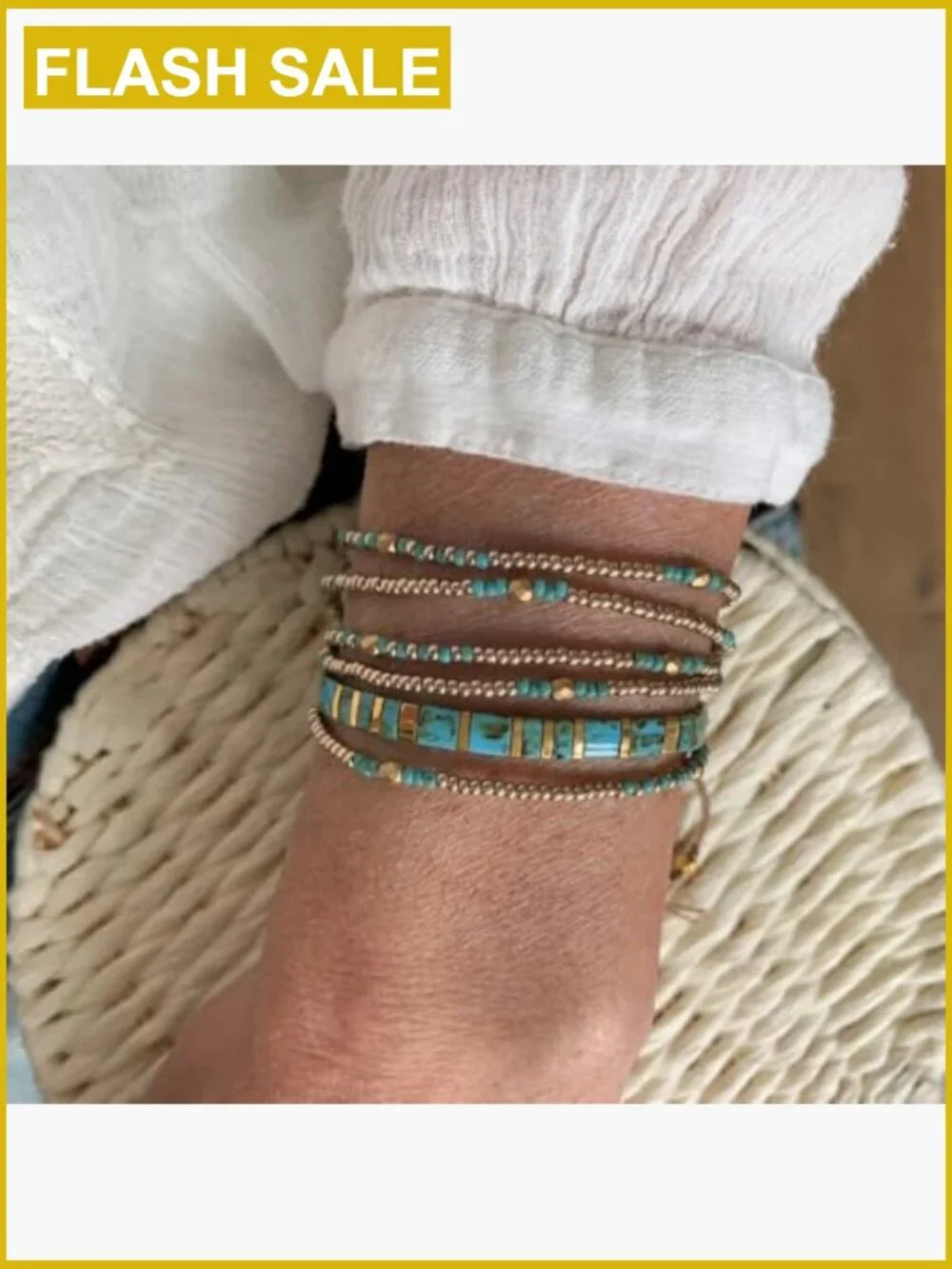 Bohemian Miyuki Glass Beaded Stretch Bracelet Set for Women